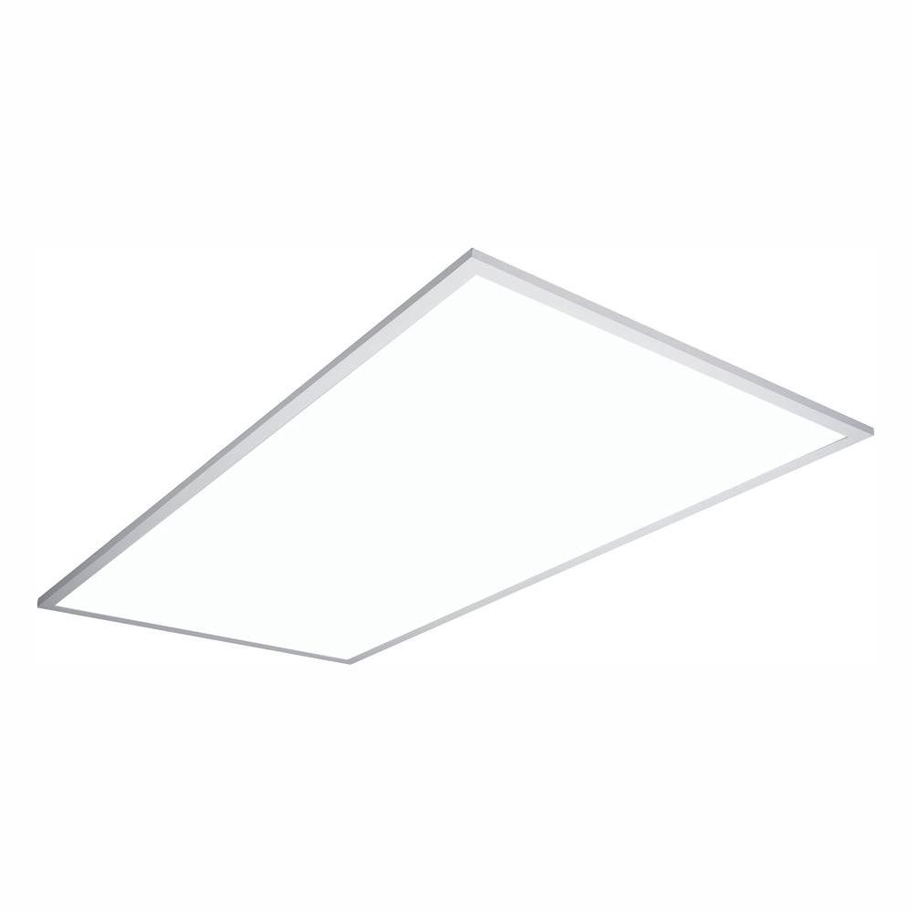 Metalux 2 Ft X 4 White Integrated Led Flat Panel Troffer Light Fixture At 4700 Lumens 4000k Cool