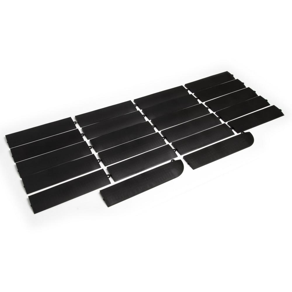 Black Best Rated Garage Flooring The Home Depot 12 In X 3 Black Modular Edging Kit Male 22 Piece