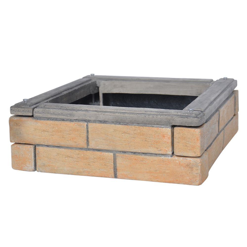 MPG 1 6 Ft Brick Finish Composite Faux Brick Edger S 4 Set PC7073B   Brick Finish Mpg Brick Edging Pc7073b 64 1000 