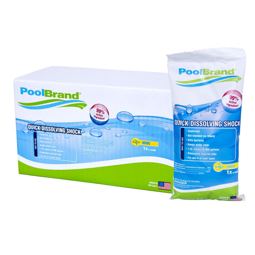 PoolBrand 1 lb. Pool Quick Dissolving Shock (5-Pack)-1-1301-5 - The ...