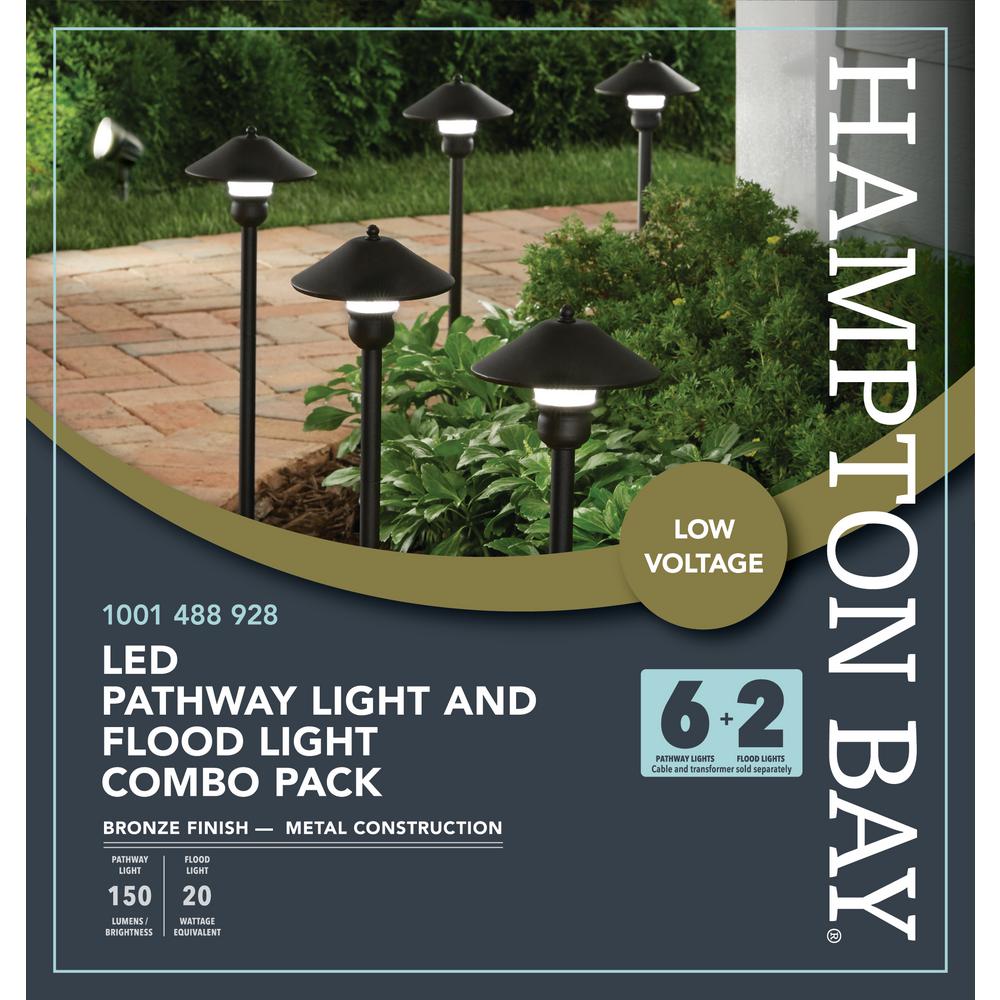 Hampton Bay Low Voltage Bronze Outdoor, Low Voltage Outdoor Lighting Sets