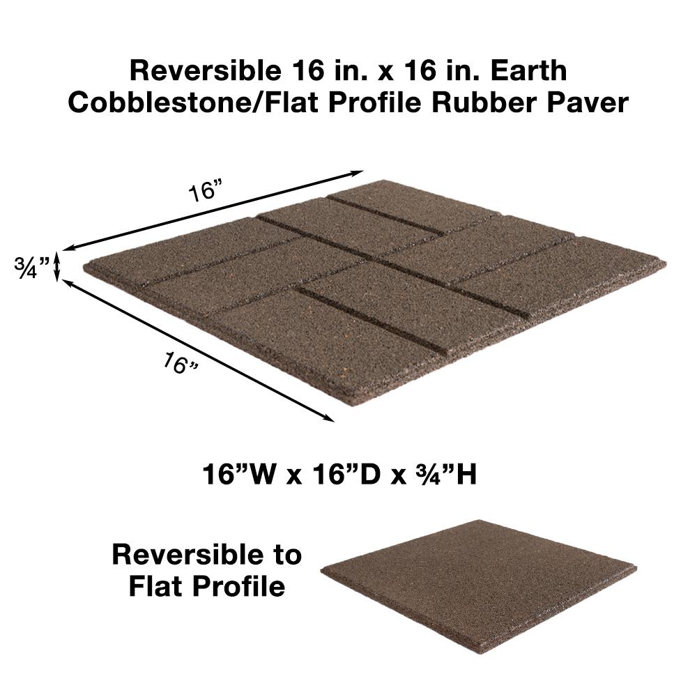 Rubber Pathway Square Pavers Hardscapes The Home Depot