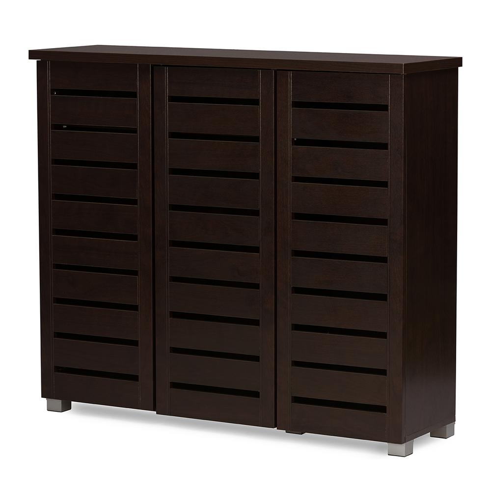 Baxton Studio Adalwin Dark Brown Storage Cabinet 28862 6517 Hd