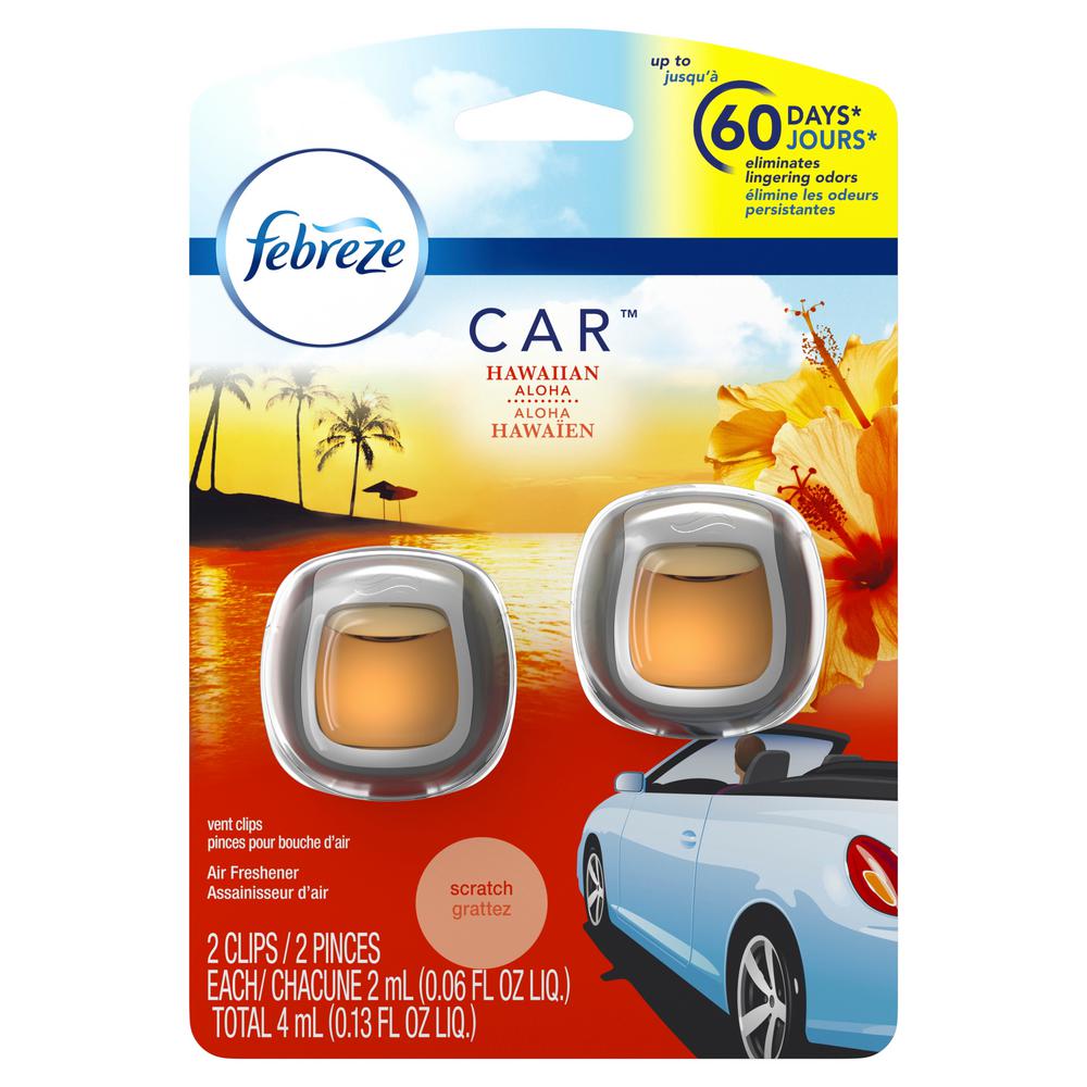 Febreze 0.06 oz. Linen and Sky Car Vent Clip Air Freshener (2Pack