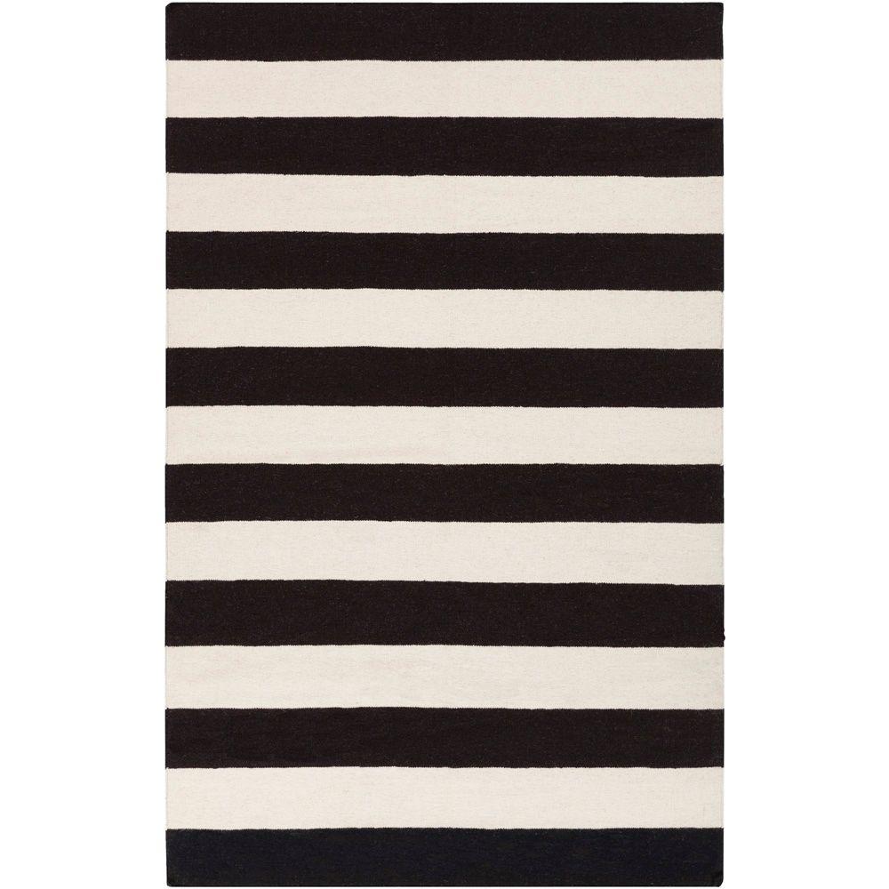 Home Decorators Collection Houndstooth Black 9 ft. x 13 ft. Area Rug