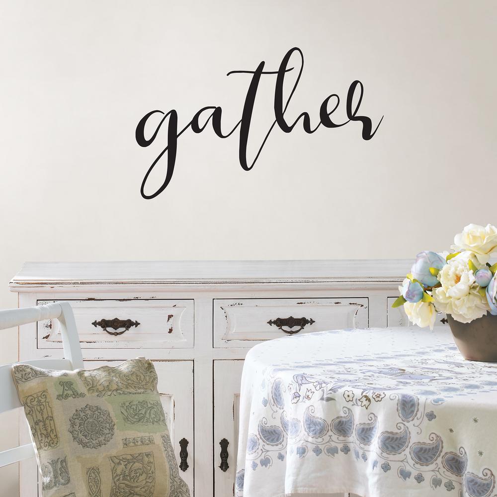WallPOPs Black Gather Wall Quote Decal-DWPQ2836 - The Home Depot