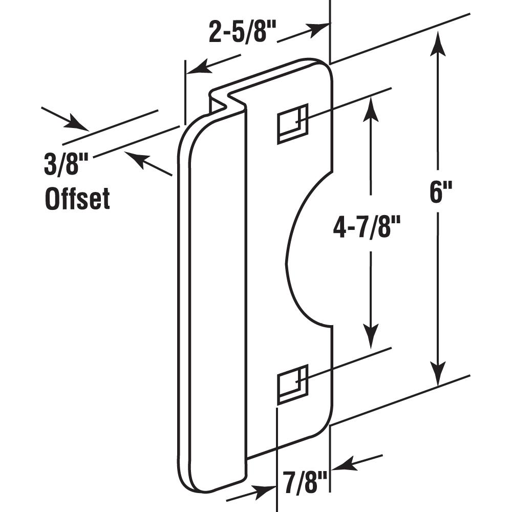 Prime Line Stainless Steel Out Swinging Latch Guard Plate U 10676