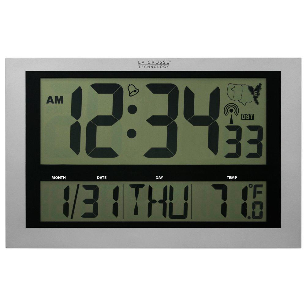 La Crosse Technology Jumbo Digital Atomic Wall Clock with Temperature by La Crosse Technology