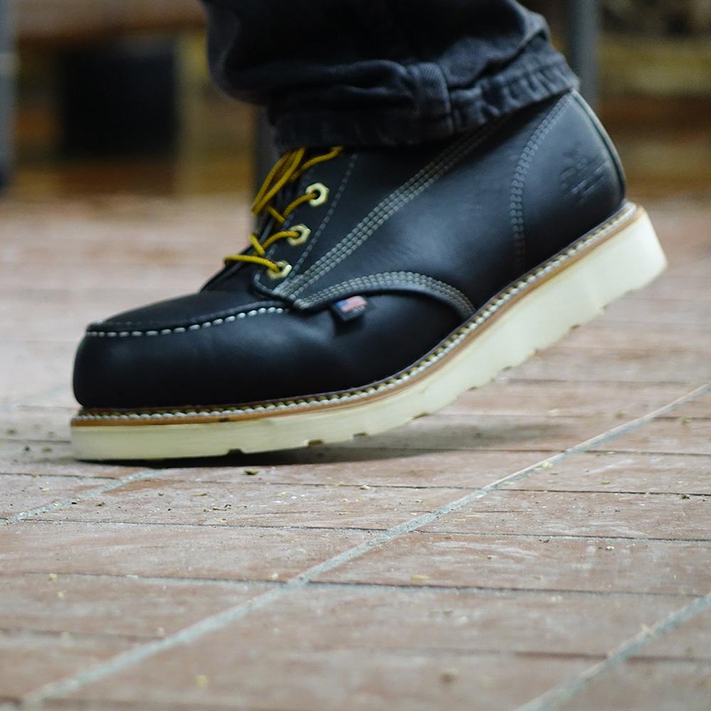 Moc Toe Maxwear Wedge Work Boot - Black 