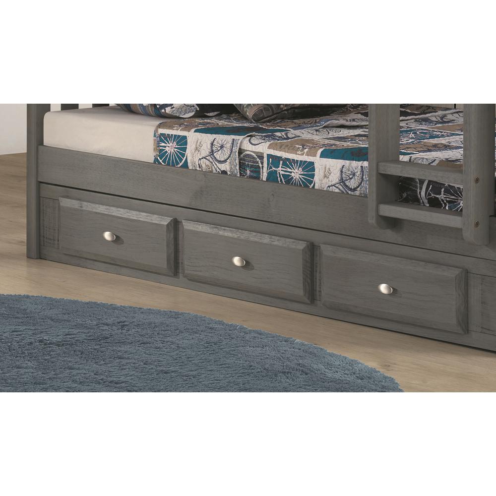 American Furniture Classics Charcoal Twin Over Twin Solid Wood