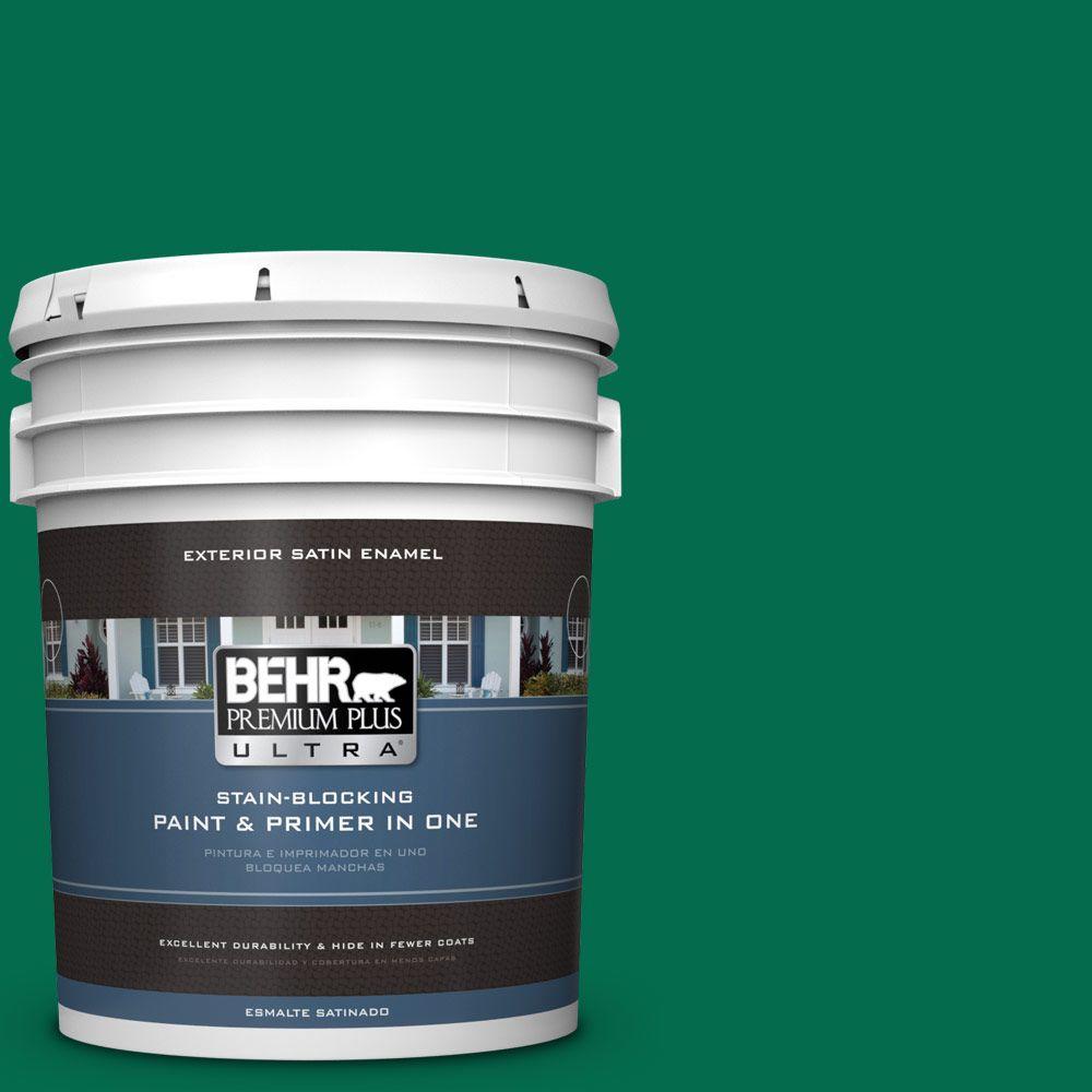 BEHR Premium Plus Ultra 5gal. SH470 Precious Emerald Satin Enamel
