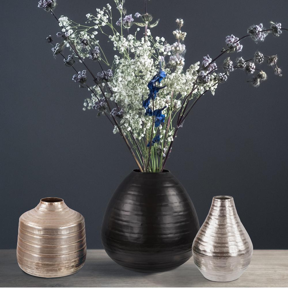 Chiseled Champagne Small Cylinder Vase 35207 The Home Depot