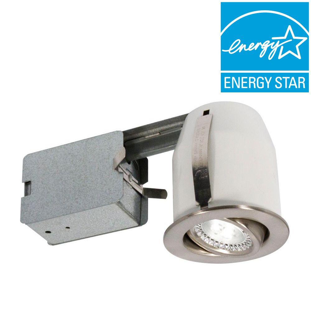 3 in. Brushed Chrome Recessed LED Lighting Fixture303L5B The Home Depot