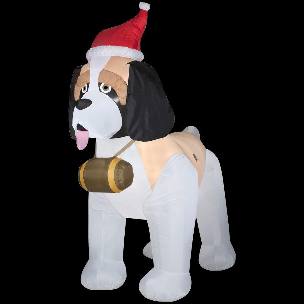 Gemmy 9 Ft Inflatable St Bernard 35985 The Home Depot Inflatable St Bernard 35985 The Home Depot