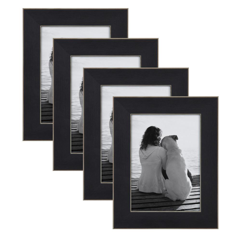 DesignOvation Gallery 5 in. x 7 in. Matted to 3.5 in. x 5 in. Black ...