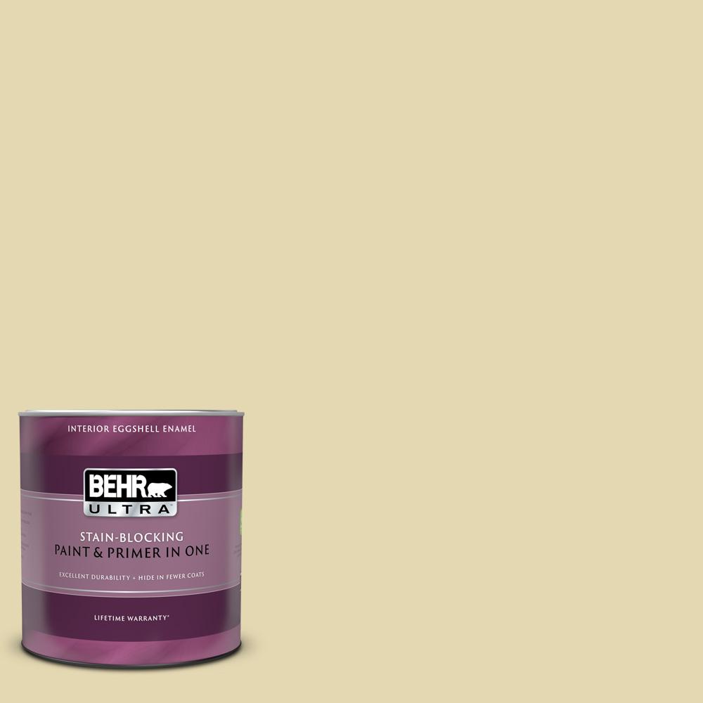 BEHR ULTRA 1 qt. #MQ3-42 Honey Mist Eggshell Enamel Interior Paint and ...