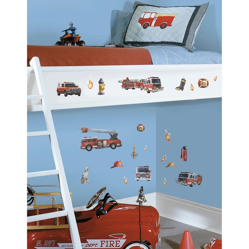 10 In X 18 Fire Brigade 22 Piece L And Stick Wall Decals