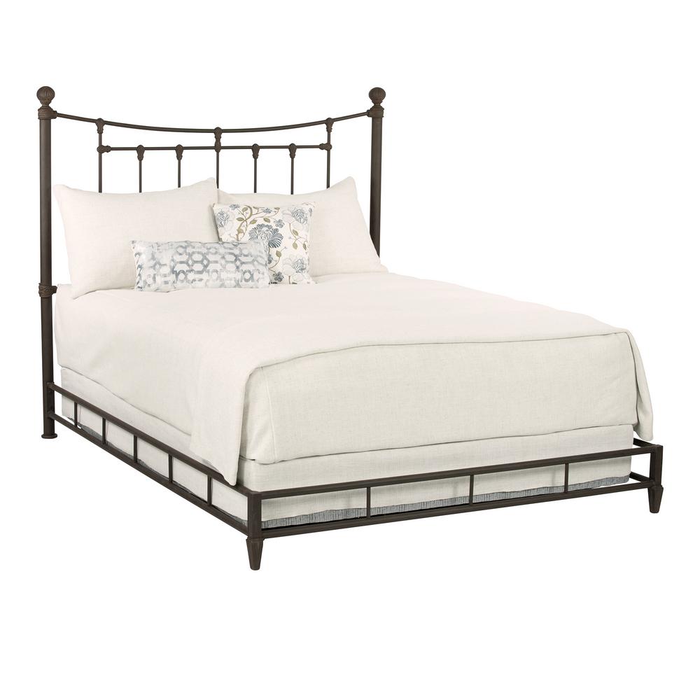 Noble House King Champagne Silver Metal Bed Frame 6099 The Home Depot