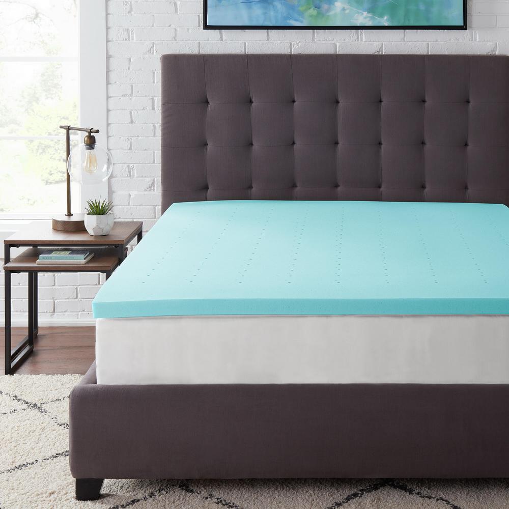 StyleWell 2 in. Gel Infused Memory Foam Full Mattress Topper, Blue was $84.87 now $50.92 (40.0% off)