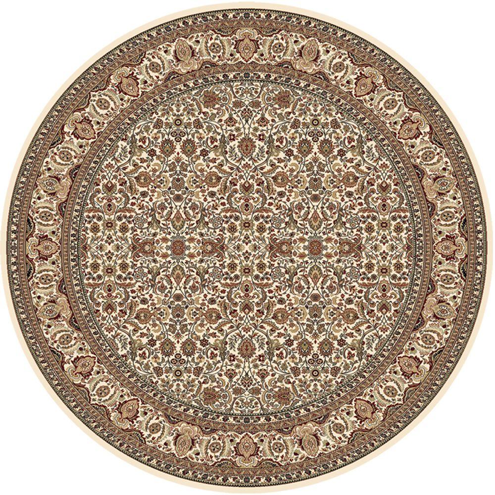 Home Dynamix Super Kashan Ivory 7 ft. 10 in. Round Area Rug8RSK8302