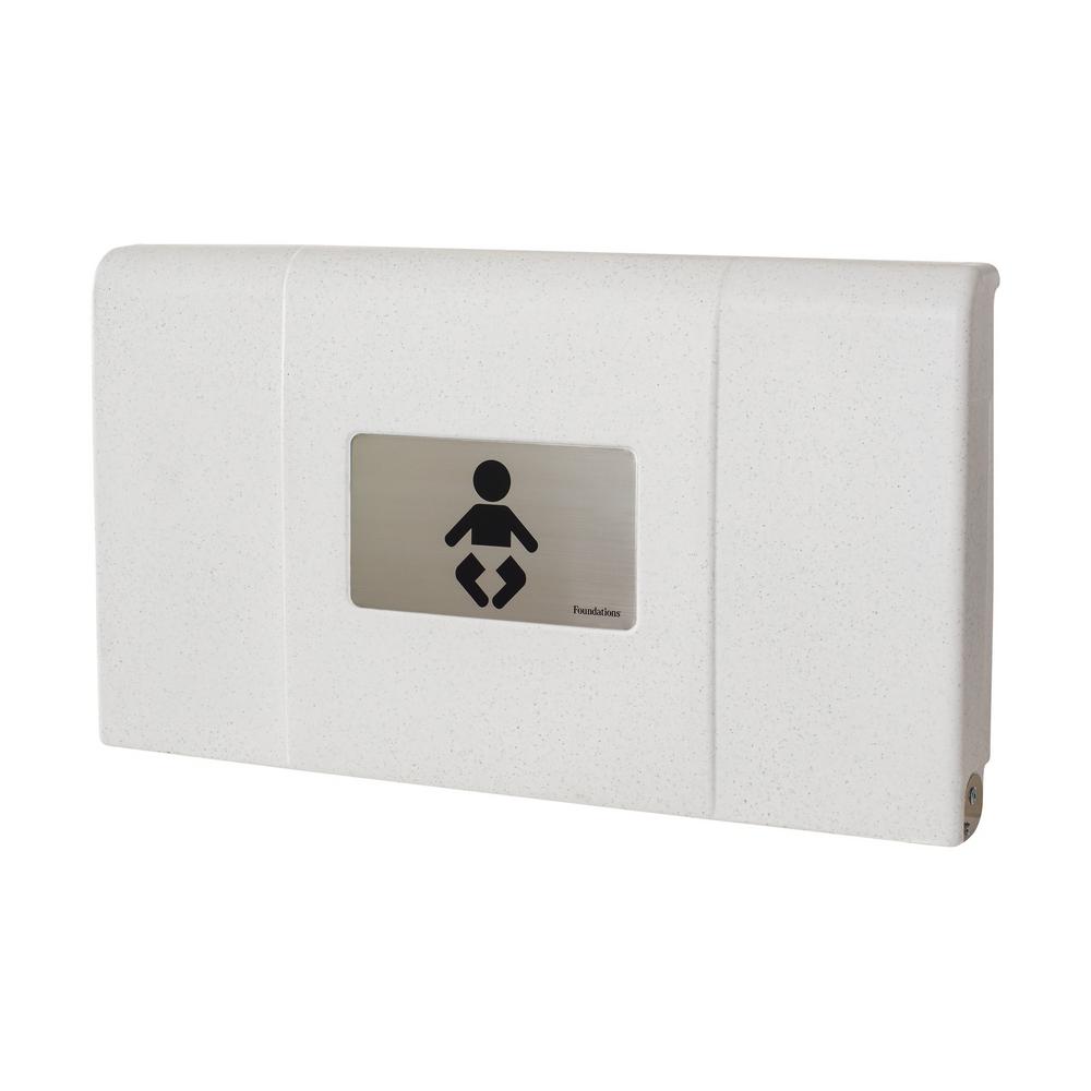 commercial heavy duty wall mounted horizontal baby changing station