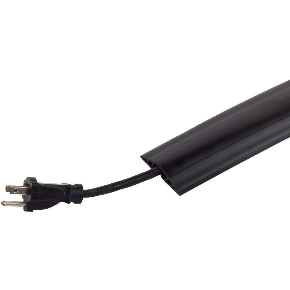 Corduct 5 Ft 1 Channel Over Floor Cord Protector Black Cdbk 5