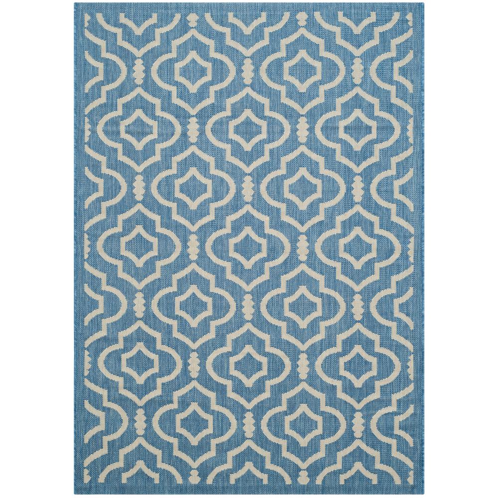 Safavieh Courtyard Blue/Beige 4 ft. x 6 ft. Indoor/Outdoor Area Rug