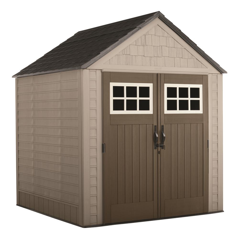 Rubbermaid Big Max 7 ft. x 7 ft. Storage Shed, Browns/Tans 