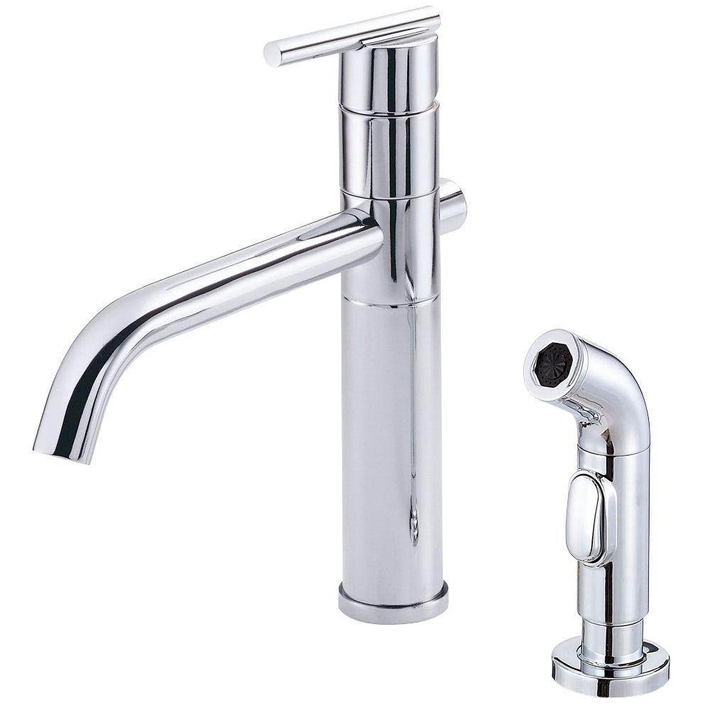 Danze Kitchen Faucets The Home Depot Parma Single Handle Side Sprayer Kitchen Faucet In Chrome