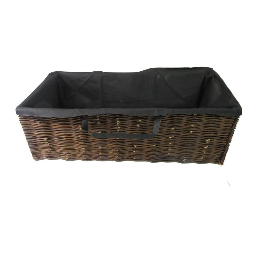 48 inch L 19 inch W 16 inch H Willow Rectangle Planter with Non Woven Grow Bags