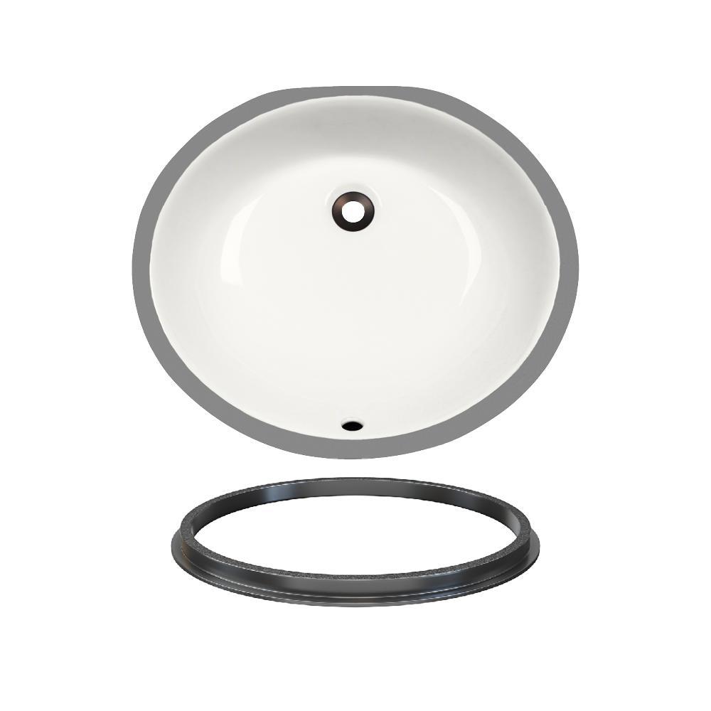 MR Direct 19 in. Undermount Bathroom Sink in Bisque with Black SinkLink