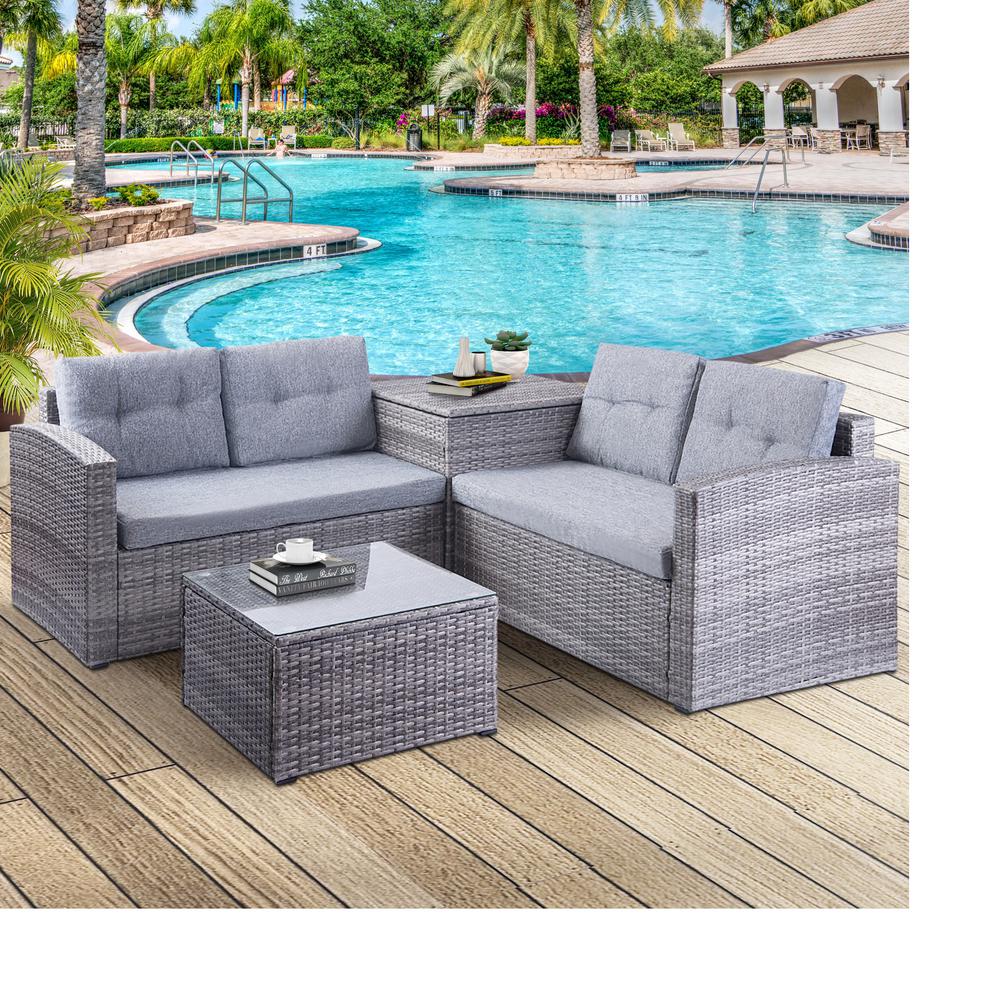 Arms Outdoor Sectionals Lounge Furniture The Home Depot Outdoor Lounge Furniture