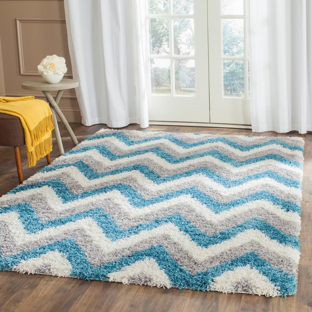 Chevron Professionally Clean Blue Kids Rugs The Home Kids Ivory Blue 4 Ft X 6 Area Rug