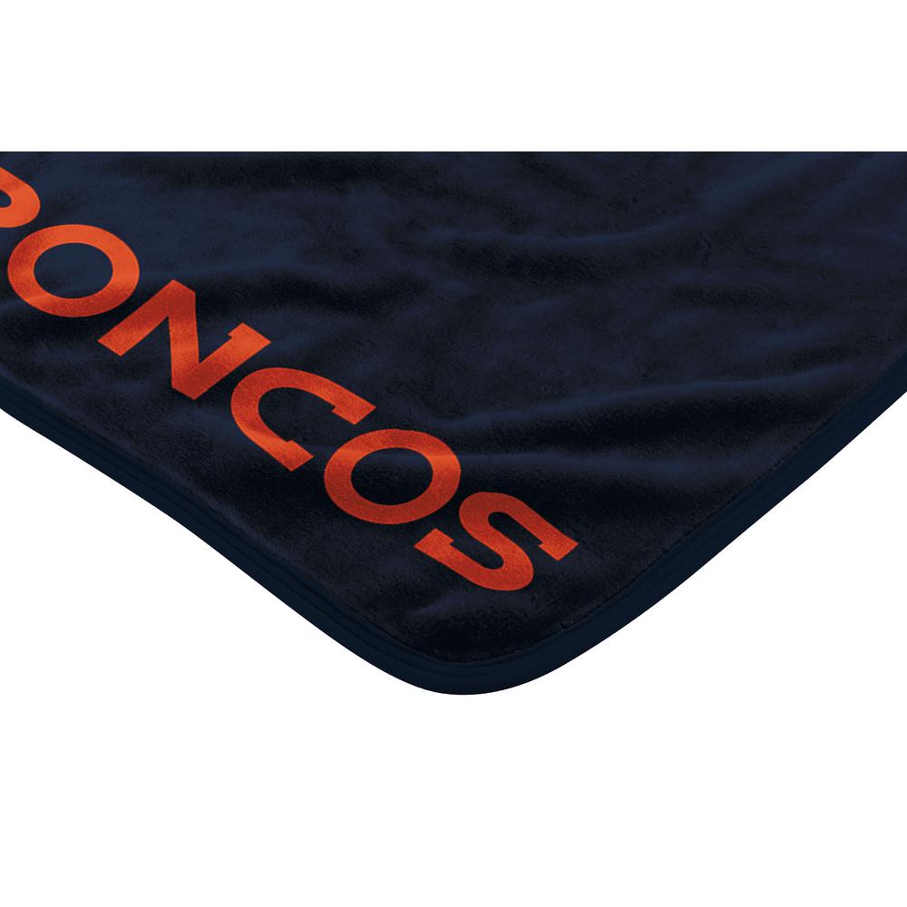 Nfl Broncos Structure Raschel Multi Color Throw Blanket 1nfl070860004ret The Home Depot