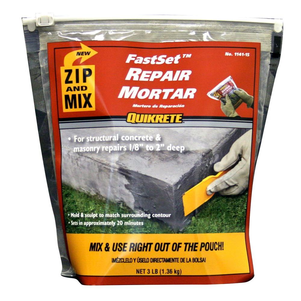 Quikrete 3 lb. Zip and Mix Repair Concrete Mortar-124115 - The Home Depot