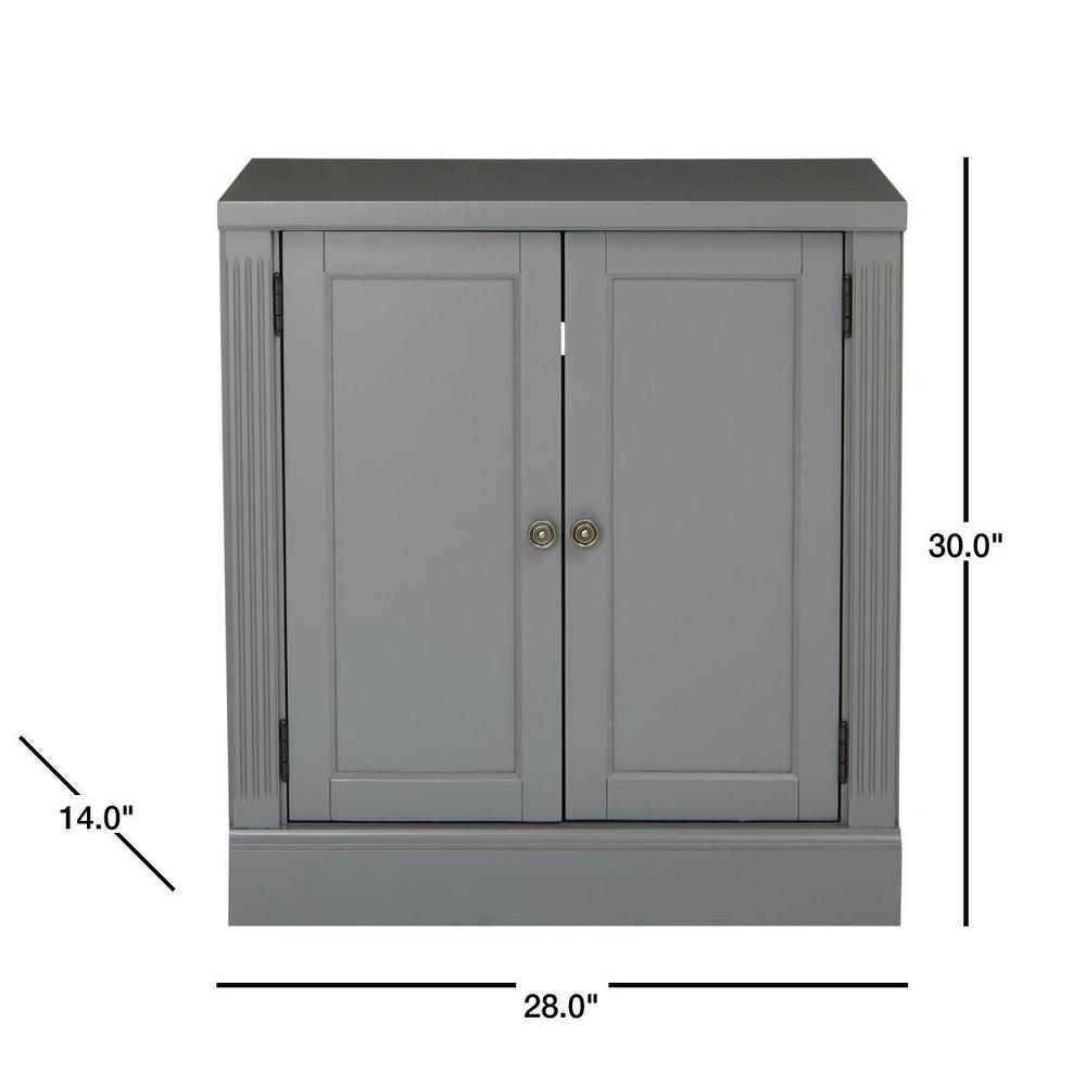 Home Decorators Collection Edinburgh Grey Storage Cabinet 6335 881 The Home Depot