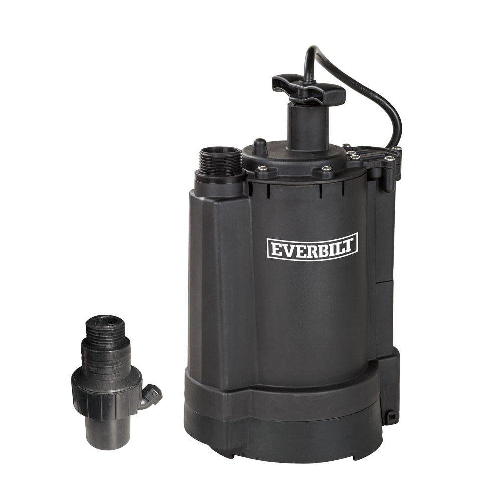 Everbilt 1/4 HP Submersible Sump Pump with Tether-SBA025BC - The ...