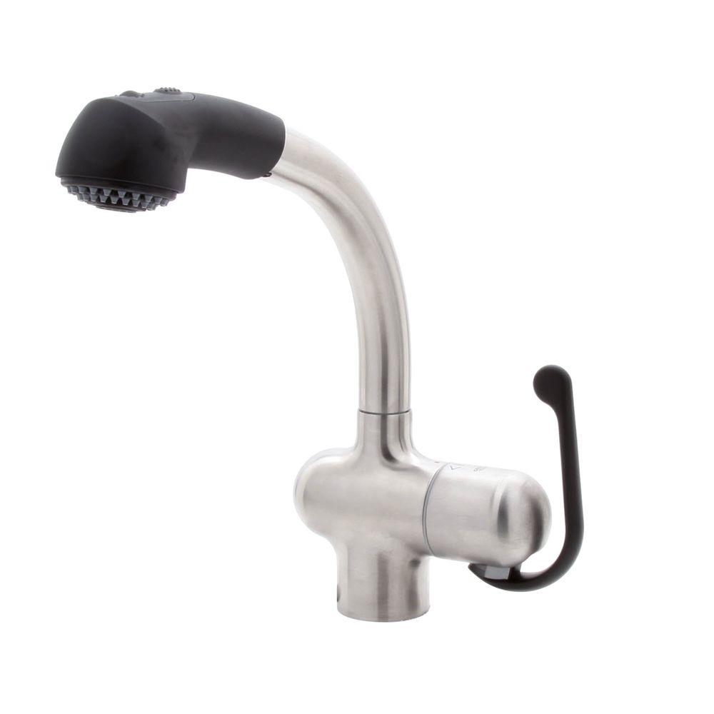 KOHLER Forte Single Handle Pull Out Sprayer Kitchen Faucet With