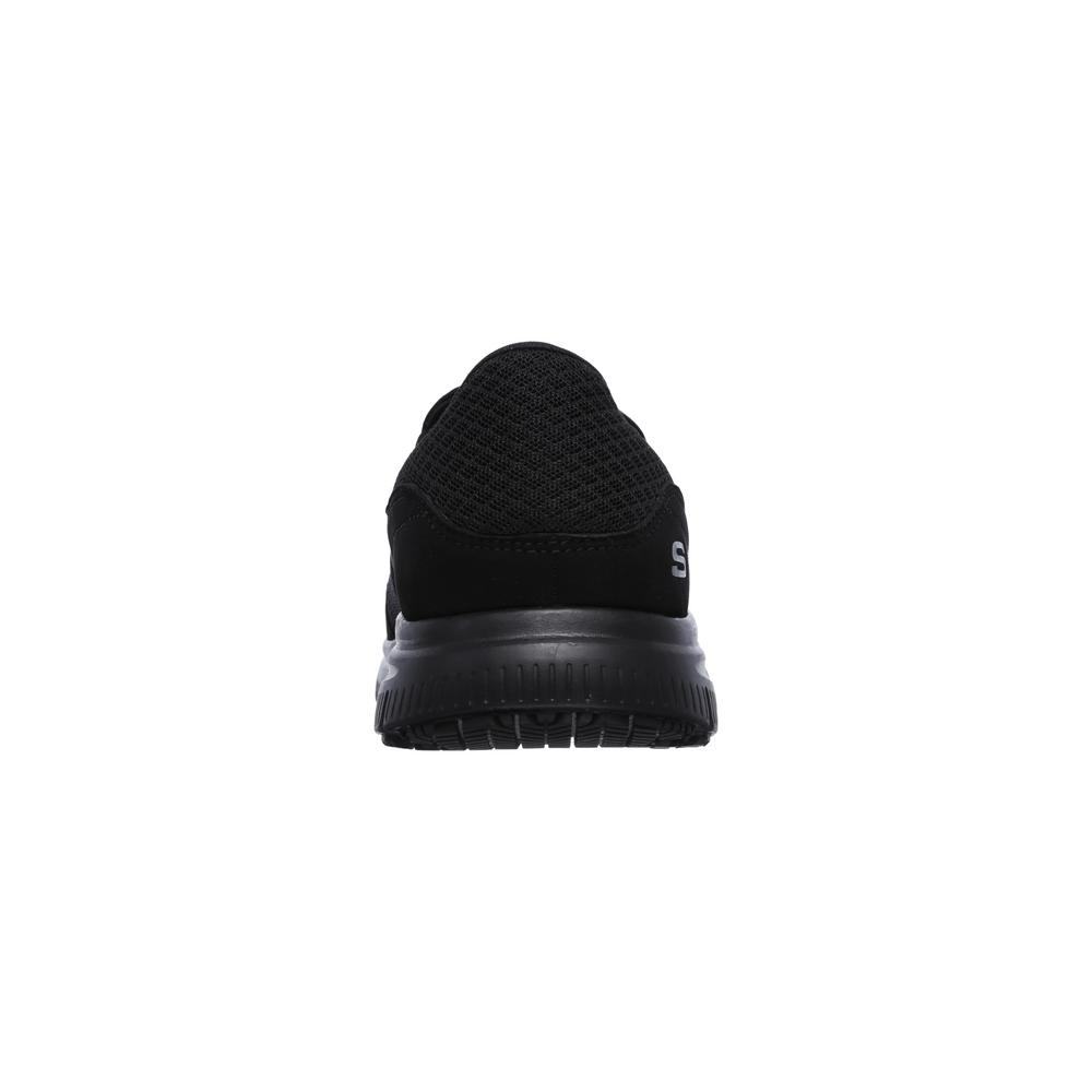 skechers work men's relaxed fit flex advantage mcallen slip resistant shoe
