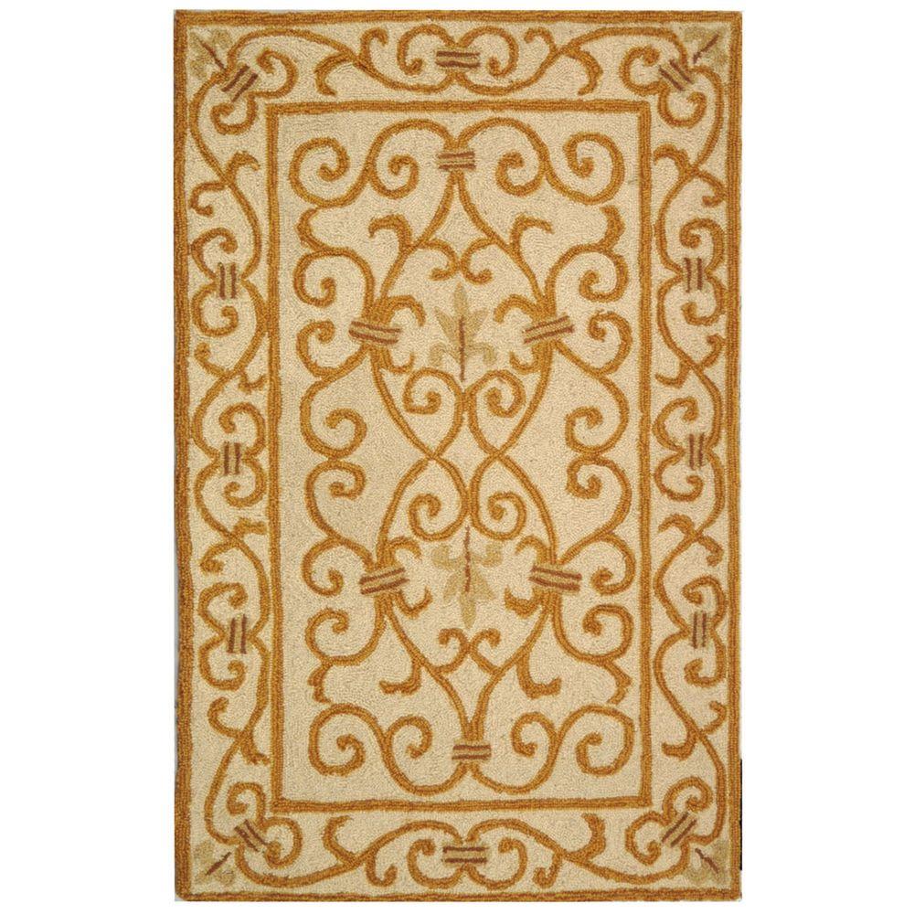 Safavieh Chelsea Ivory/Gold 3 ft. x 4 ft. Area RugHK11P24 The Home