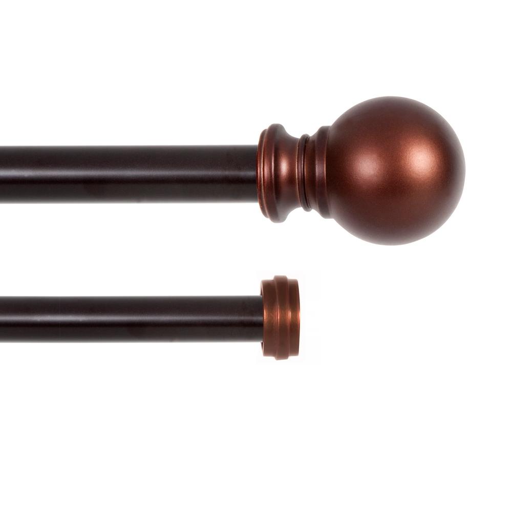 Kenney 36 In 66 Wakefield Standard Decorative Window Double Wakefield Standard Decorative Window Double Curtain Rod In Matte Auburn