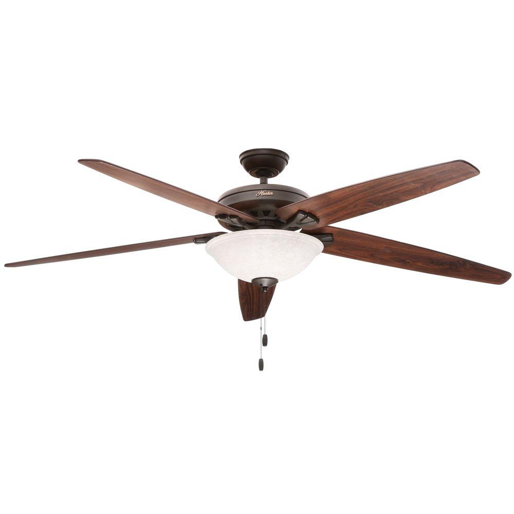Hunter Stockbridge 70 inch Indoor New Bronze Ceiling Fan with Light by Hunter