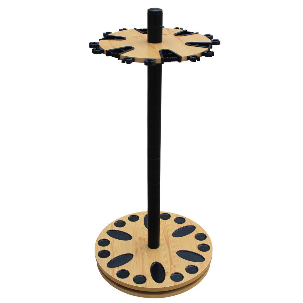 Rush Creek Creations 24 Spinning Round Fishing Rod Storage Rack with