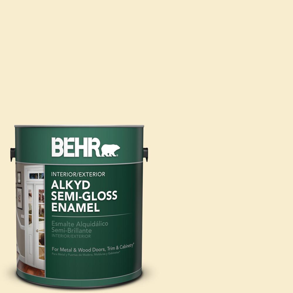 BEHR MARQUEE 1 gal. MQ28 Irish Cream SemiGloss Enamel Exterior Paint