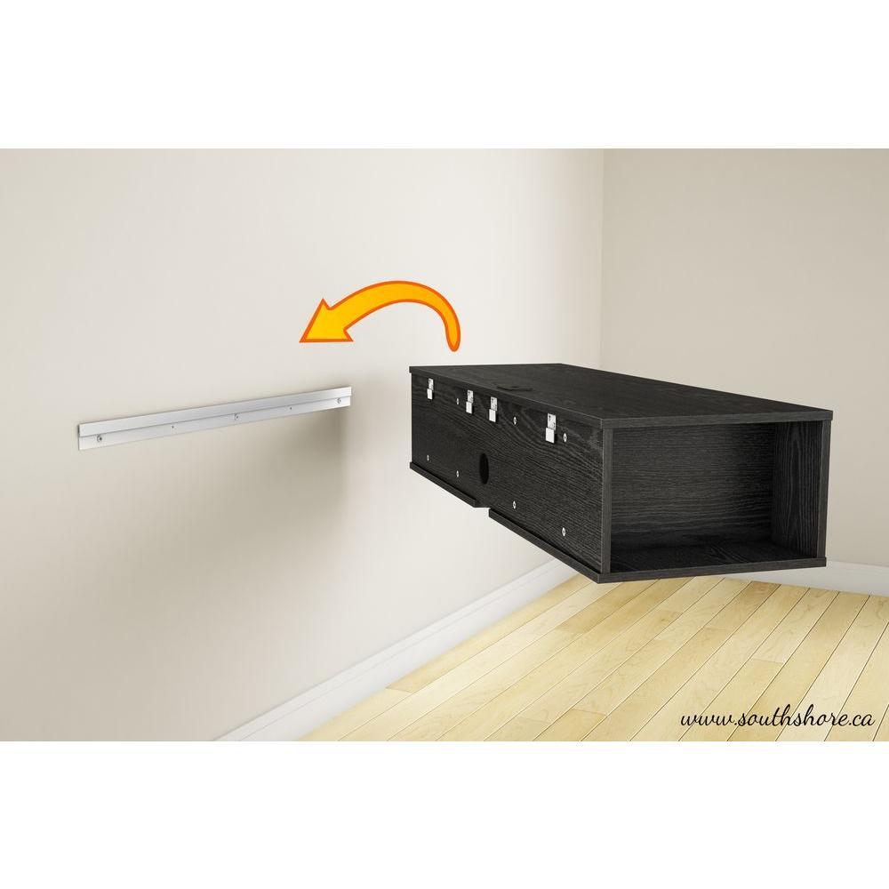 South S City Life 50 Disk Capacity Wall Mounted Media Console In Black Oak 4147675 The Home Depot - Wall Mount Tv Console Shelf South S City Life 50 Disk Capacity Wall Mounted Media Console In Black Oak 4147675 The Home Depot - Wall Mount Tv Console Shelf