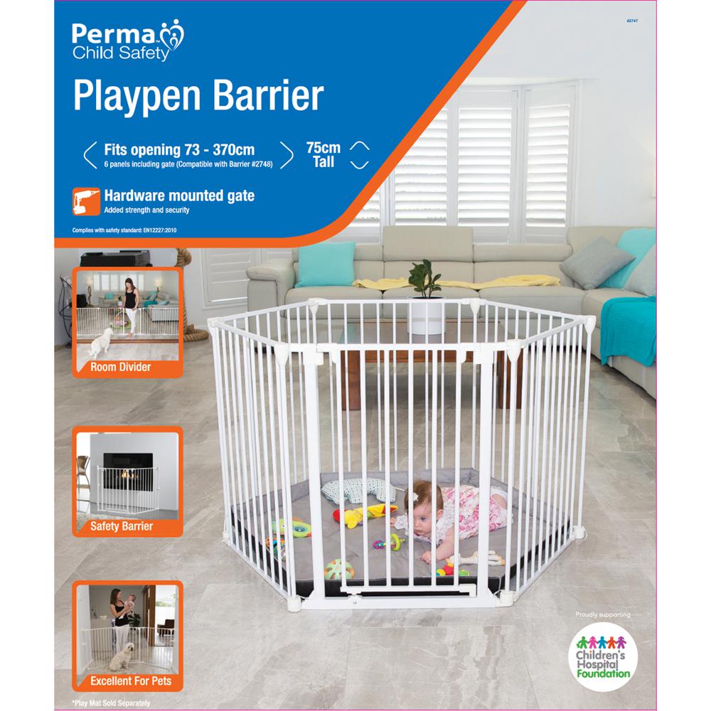 perma child safety dark grey playpen barrier