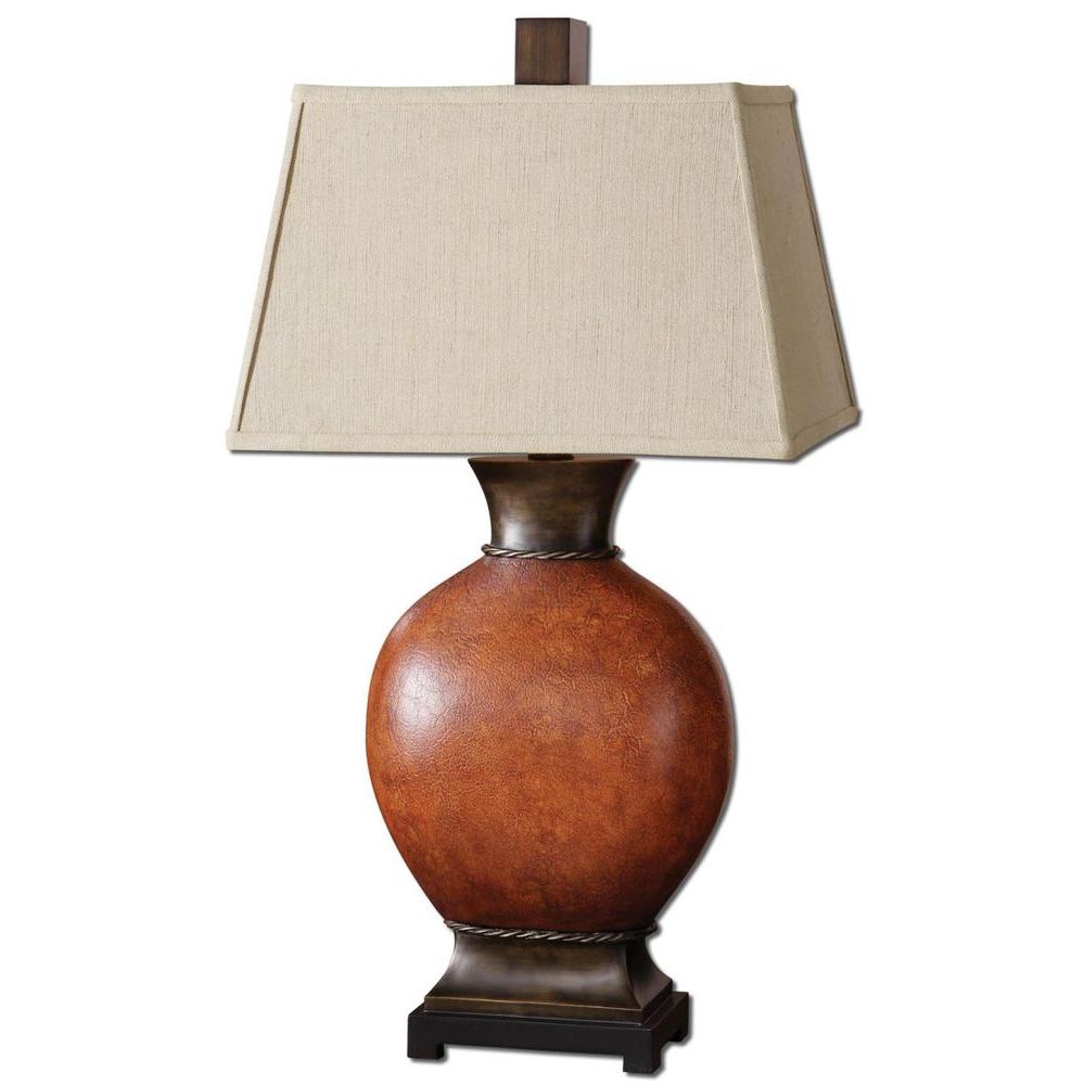 Global Direct 35 In Burnished Red Table Lamp 26517 The Home Depot Burnished Red Table Lamp