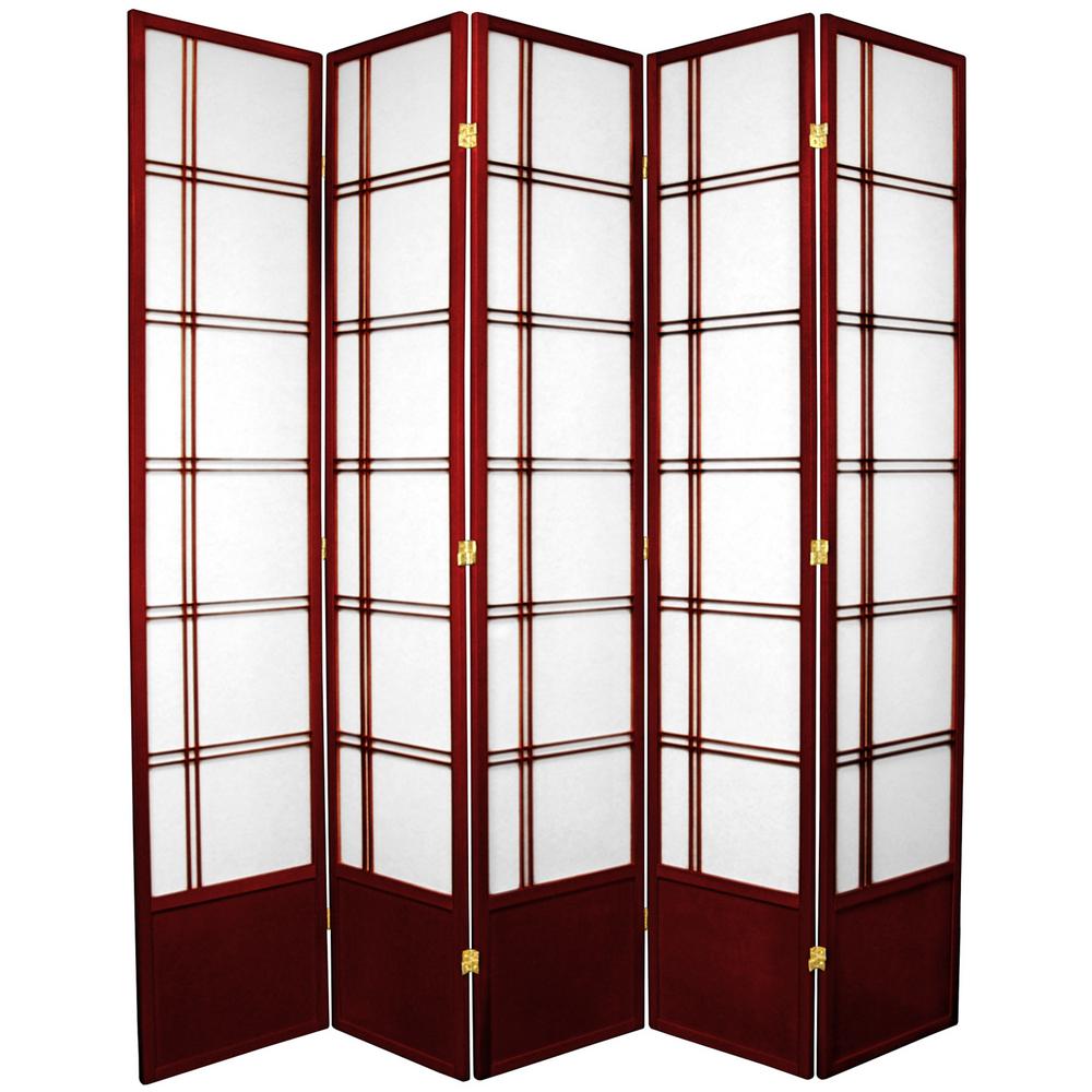 Oriental Furniture 7 ft. Rosewood 5-Panel Room Divider 84 ...