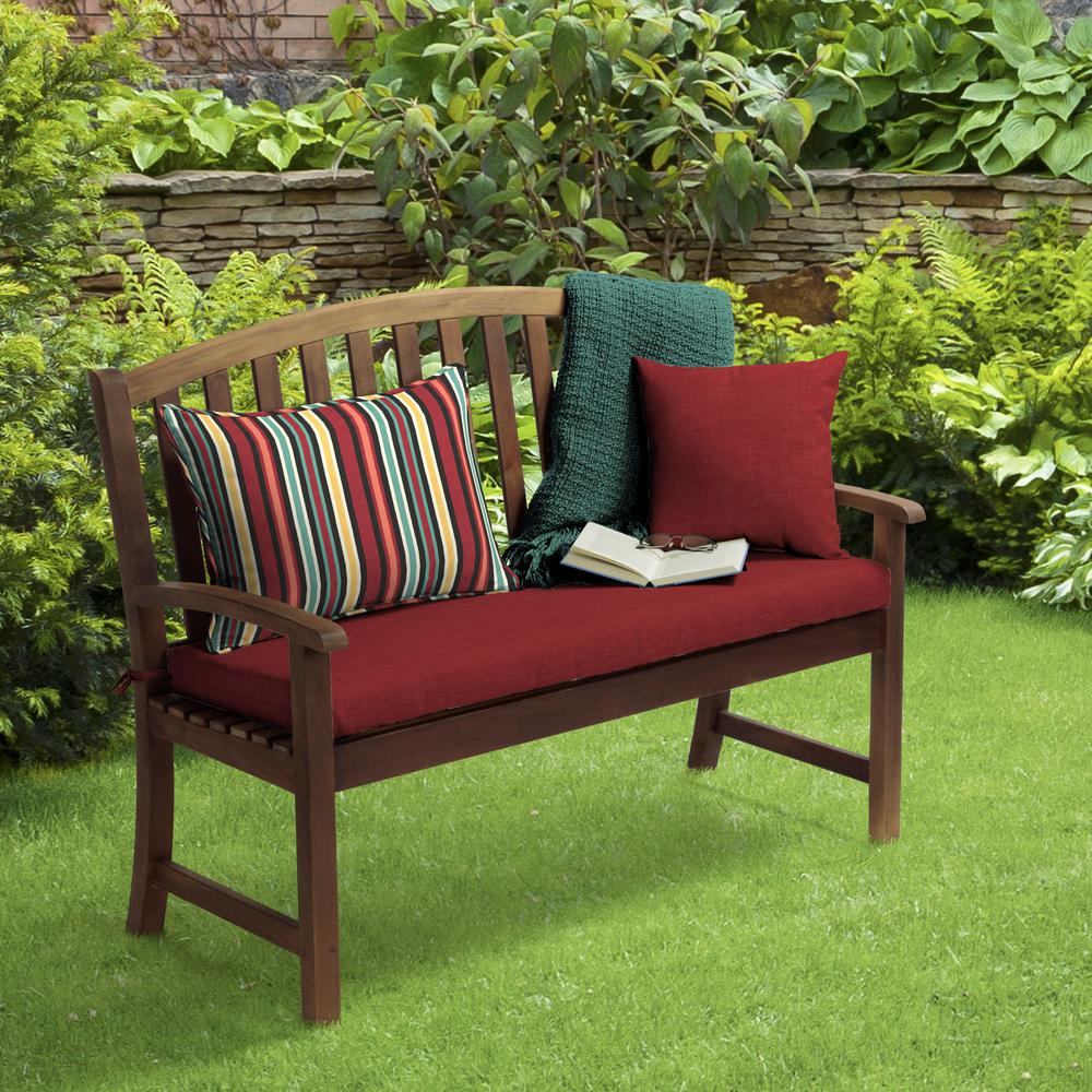 1 Outdoor Patio Bench Cushion ~ Purple Floral ~ 17 x 46 x 3.25 **NEW**