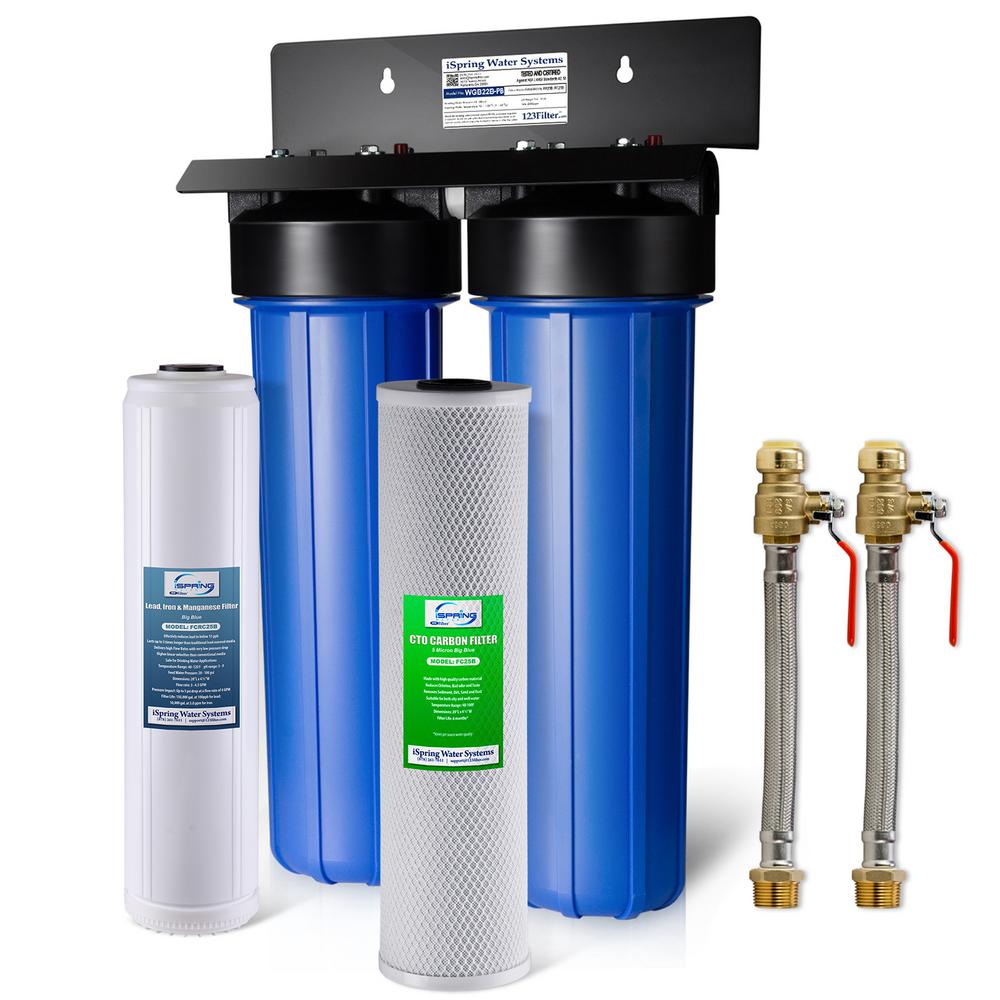 ISPRING 2Stage Whole House Lead Iron Reducing Water Filtration System